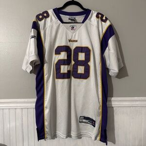 NFL Minnesota Vikings Authentic Jersey Shirt Reebok #28 Adrian Peterson Size 50